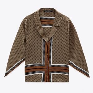 NWT Zara Printed Pyjama-Style Shirt RARE FIND